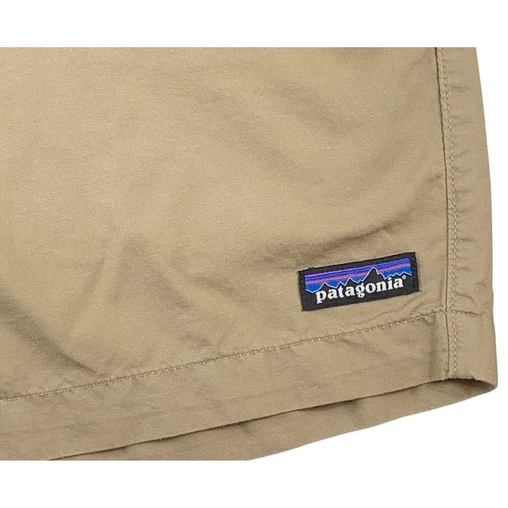 Patagonia Mens Stand Up Shorts 33 Khaki Tan Organic Cotton Hemp 57756 SP22 7in - Picture 3 of 11
